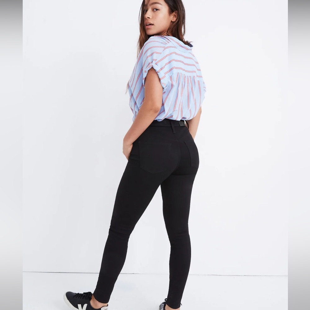 Madewell curvy high-rise skinny jeans in carbondale wash